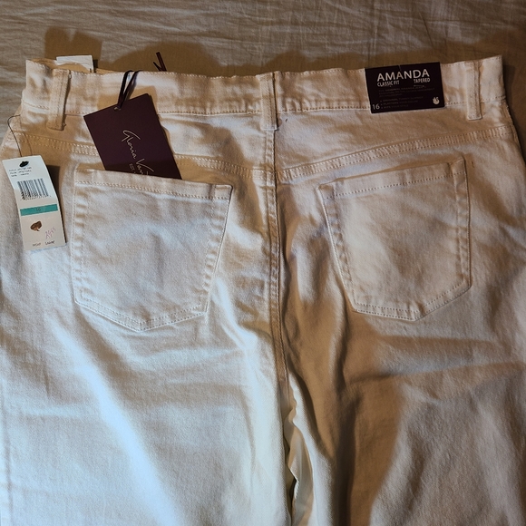 Gloria Vanderbilt white Jeans 16 Amanda skinny nwt - Picture 6 of 7